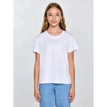 Dívčí tričko BIG STAR DÍVČÍ TRIČKO S KRÁTKÝM RUKÁVEM BÍLÉ BASSECA 101 VEL. 152