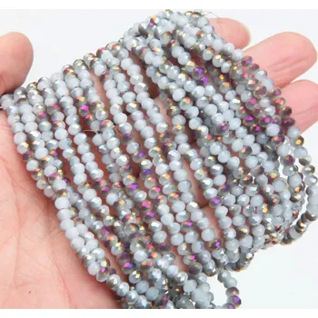 Náramek Křišťálové broušené rondelle korálky | šperky - 43 , 3x4mm (112-120ks)