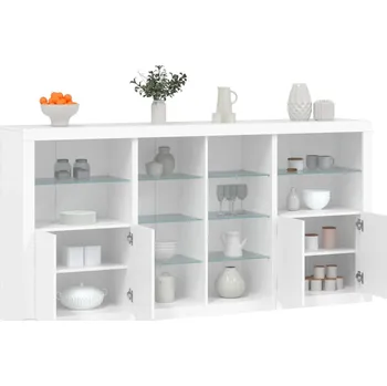 Příborník do zásuvky Příborník s LED osvětlením bílý 202 x 37 x 100 cm IM_3209184