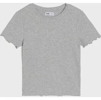 Sinsay - Tričko z žebrovaného úpletu - šedá - 582II-09M - 582II-09M-146