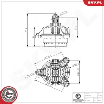 Zavěšení motoru Zavěšení motoru ESEN SKV 75SKV250