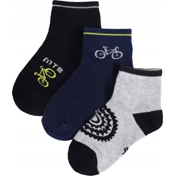 Dámské ponožky 23-26 Ponožky 3PAK bavlněné KRÁTKÉ bavlna KOLO kotníkové YoClub