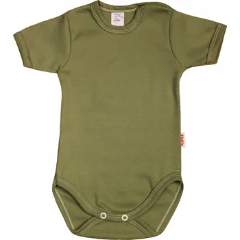 Kojenecký body HLADKÉ BODY S KRÁTKÝM RUKÁVEM KHAKI BARVA 100% Bavlna vel. 98 KLEKLE
