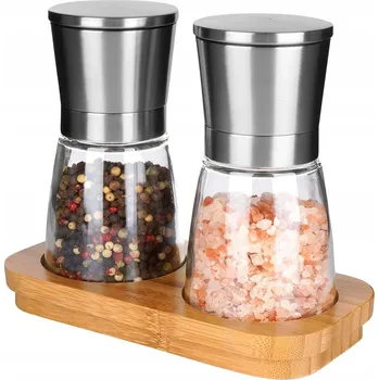 Kuchyňský mlýnek Mlýnek na koření, pepř a sůl na stojanu ORION 14,5 cm sada