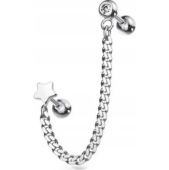 Náušnice Náušnice do dvou dírek hvězda