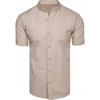 Pánská košile DStreet pánská košile casual KX1050 krátký rukáv slim střih bavlna velikost XXL