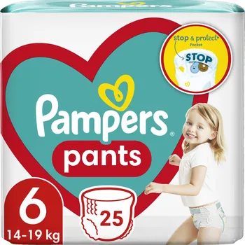 Plenkové kalhoty Plenkové Kalhotky Pampers Pants Velikost 6 25 ks