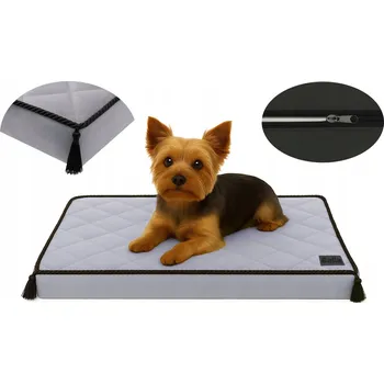 Pelíšek pro psa PELÍŠEK LEHÁTKO pro psa kočku pěnová matrace se zámkem 60x40 šedá