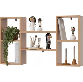 Knihovna Knihovna Regál Police na Knihy na Zeď do Obýváku Dětského Pokoje Buk