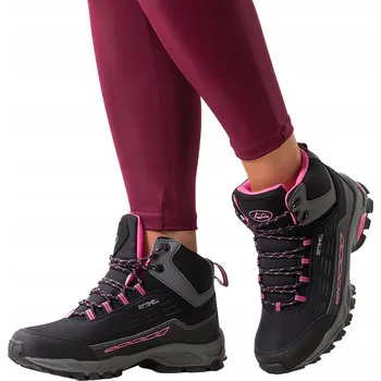 Dámské tenisky TREKOVÉ BOTY Černé Dámské Šněrovací Fuchsia Doplňky SOFTSHELL vel. 38