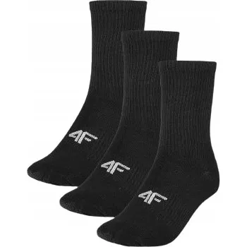 Pánské ponožky Dětské Ponožky 4F U257 vysoké 3 páry bavlněné černé 36-38