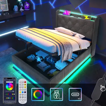 Postel Jednolůžková dřevěná postel Arhatreya 90x200 cm šedá