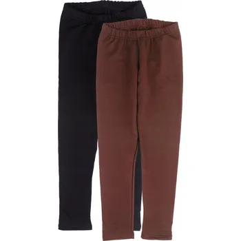 Dívčí zateplené legíny 2pack světle hnědé a černé Tup Tup, vel. 146