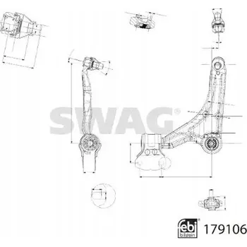 Zavěšení kol SWAG 33 10 4802 Rameno , odpružení kol