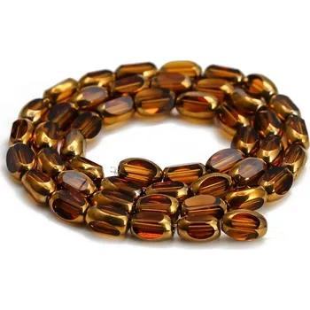 Náramek 50 ks Barevné oválné skleněné korálky | šperky - barva6