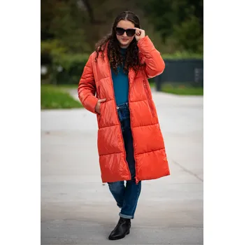 Zimní bunda delší Fly 2312 Itálie barva: oranžová-cihlová, velikost: M