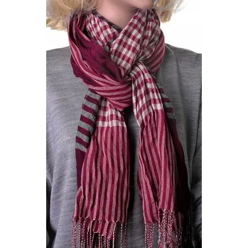 Šála Široká dlouhá šála ze 100% viskózy, bordó barva W13