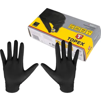 Pracovní rukavice TOPEX Nitrilové rukavice, 100 kusů, velikost L