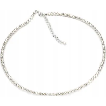 Náhrdelník Dámský náhrdelník Kiara s perličkami, 40 cm, stříbrný