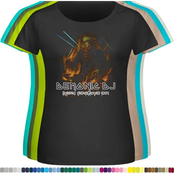 damske-levne-bavlnene-tricko-digitalni-potisk-demon-DJ Barva: Black -černá, velikost: 8XL