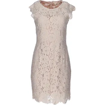 Dámské šaty J&J A126 šaty barva: béžová, velikost: M