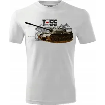 Pánská móda Tričko tílko STRIKER Tank T-55 Barva: bílá, Velikost: S