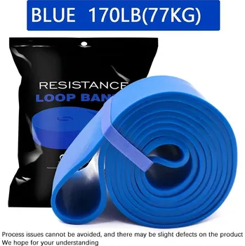 Odporová posilovací fitness guma | cvičební pás - Modrý