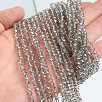 Náramek Křišťálové broušené rondelle korálky | šperky - 22 , 4x6mm (85-88ks)