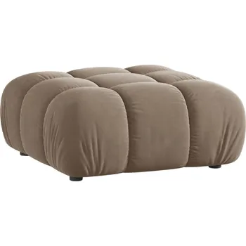 Taburet Micadoni Tmavě béžová sametová podnožka Bellis 94 x 94 cm