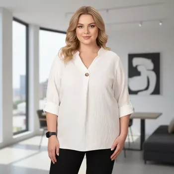 Dámská košile Dámská bílá košile uni velikost L - XXL R1372