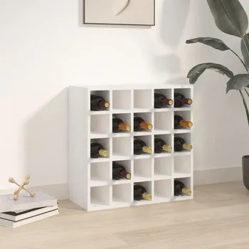 Příborník do zásuvky vidaXL Vinotéka bílá 56 x 25 x 56 cm masivní borovice