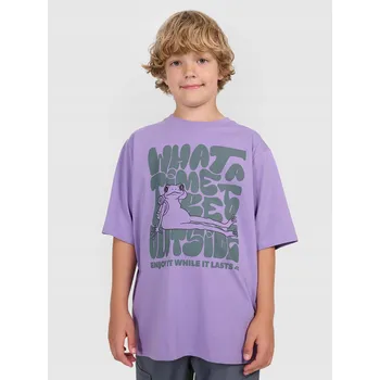 Chlapecké tričko 4F dětské tričko fialové bavlna velikost 164