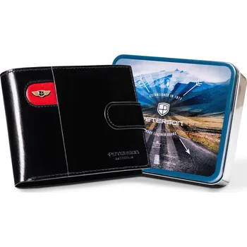 Peněženka Peterson pánská peněženka z pravé kůže černá - muž