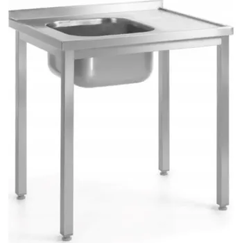 Nerezový dřez Stůl s dřezem, komora - levá strana Hendi 812648