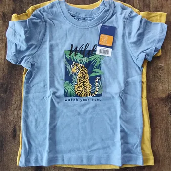 Chlapecké tričko Lupilu dětské tričko modré bavlna velikost 86