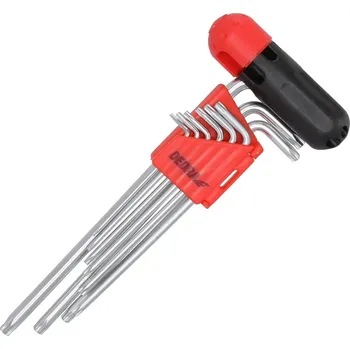 Klíč DEDRA-EXIM Sada TORX klíčů, imbus DEDRA 0654 CrV, 215 mm, 9 ks