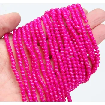 Náramek Křišťálové broušené rondelle korálky | šperky - 44 , 3x4mm (112-120ks)