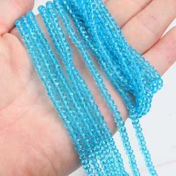 Náramek Křišťálové broušené rondelle korálky | šperky - 10 , 3x4mm (112-120ks)