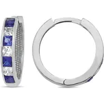 Zlaté náušnice kroužky z bílého zlata