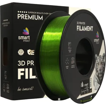 Filament Smart Print Filament PETG transparentní zelená 1.75mm 1kg