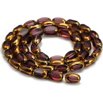 Náramek 50 ks Barevné oválné skleněné korálky | šperky - barva5