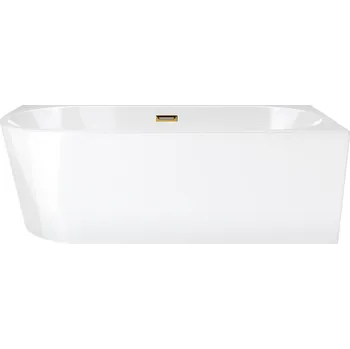 Vana Akrylátová rohová vana Corsan s odtokem uprostřed, 160 x 75 cm