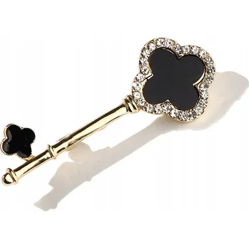 Brož Brož ve tvaru klíče s motivem čtyřlístku