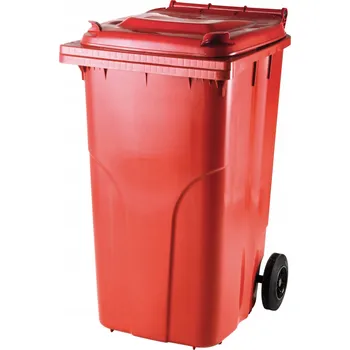 Odpadkový koš Nádoba, kbelík, plastový kontejner Europlast 240 l červený