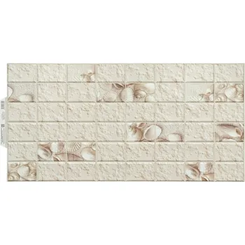 Obklad 3D PVC obkladový panel Bílý s motivem mušlí
