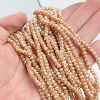 Náramek Křišťálové broušené rondelle korálky | šperky - 16 , 3x4mm (112-120ks)