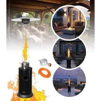 Infrazářič Venkovní plynový terasový ohřívač s viditelným plamenem 5000–12500 W