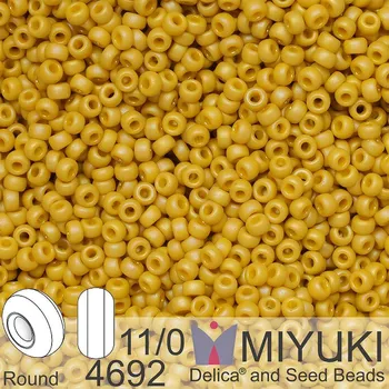 Korálek Korálky Miyuki Round 11/0. Barva 4692 Opaque Glazed Frosted Citron. Balení 5g.