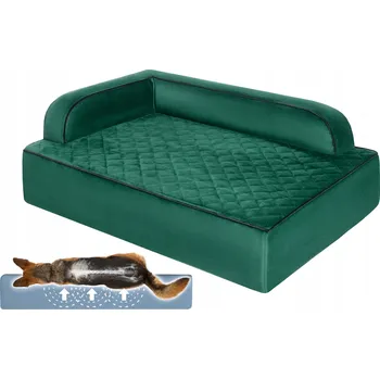 Pelíšek pro psa Salla ortopedické pelíšek pro psa, zelené, 80 cm x 60 cm