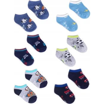 Chlapecké kotníkové ponožky Ponožky z bavlny, dětské ponožky BALENÍ 6 KUSŮ 27-30 YOCLUB